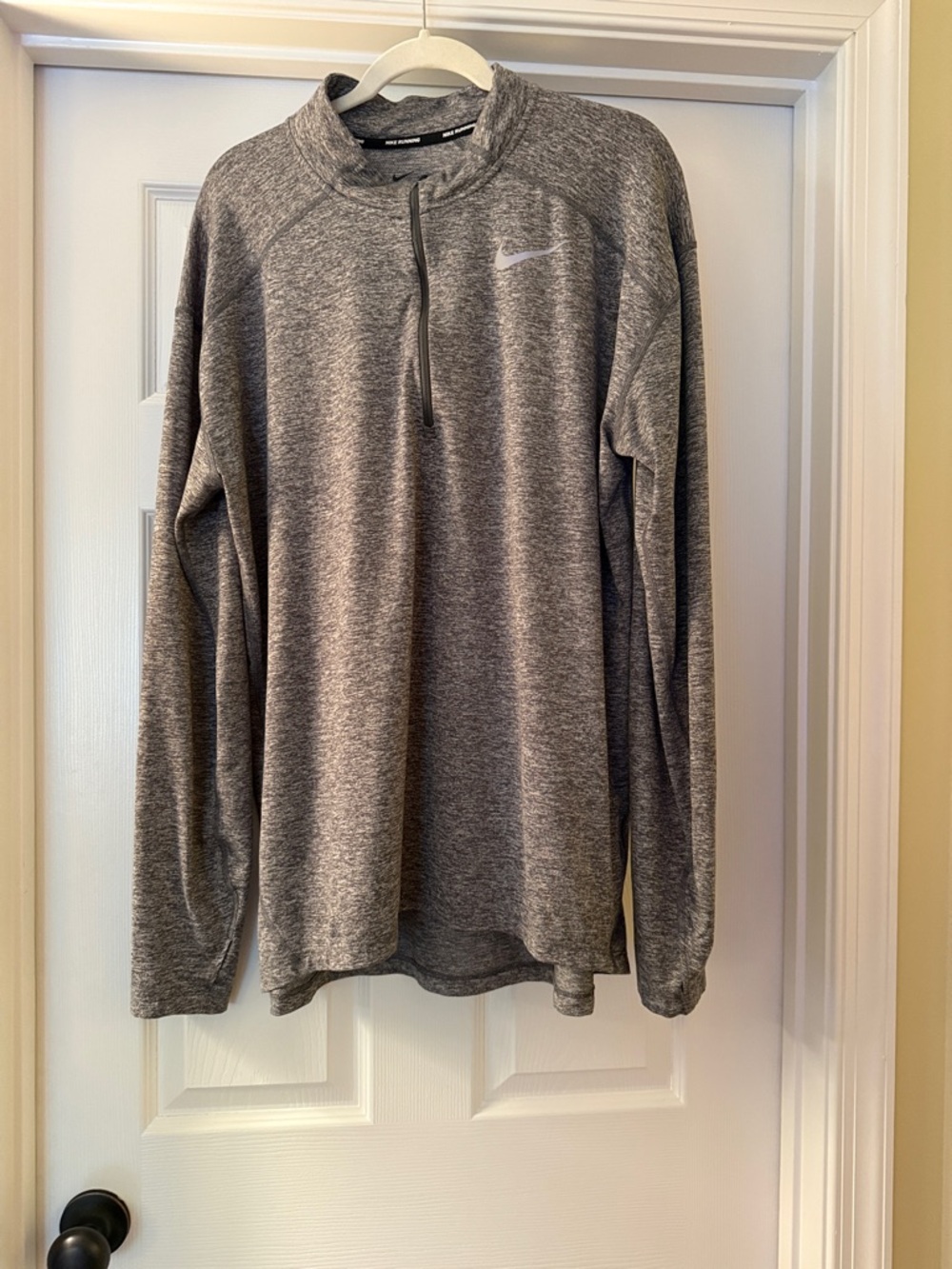 Nike Heather Gray Quarter-Zip Pullover